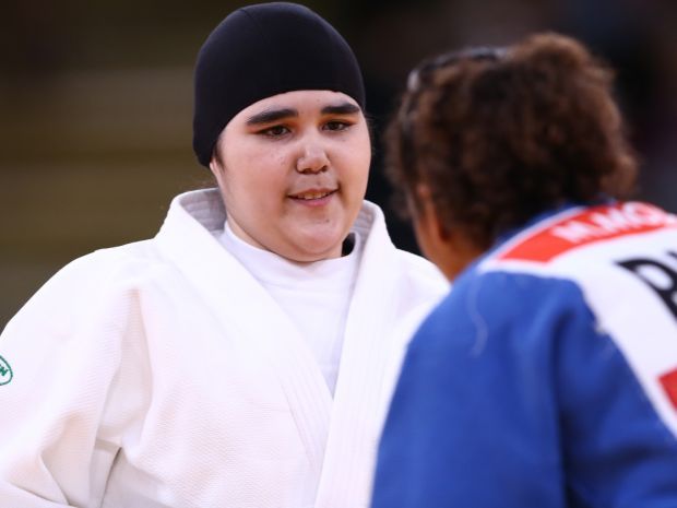 Wodjan Shahrkhani jest pierwszą zawodniczą z Arabii Saudyjskiej, która wystąpiła na IO (fot. Getty Images)