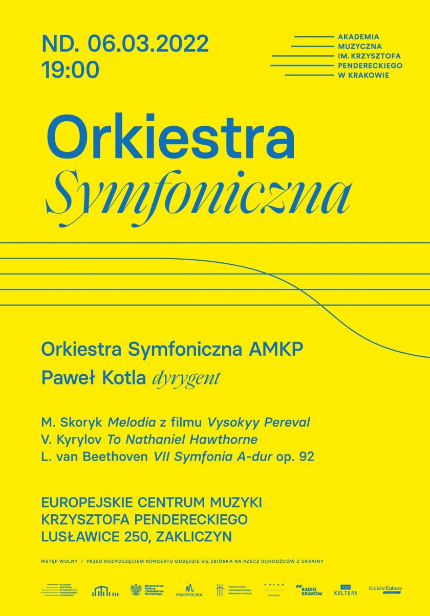 Koncert Symfoniczny SOLIDARNI Z UKRAINĄ w Europejskim Centrum Muzyki w Lusławicach!