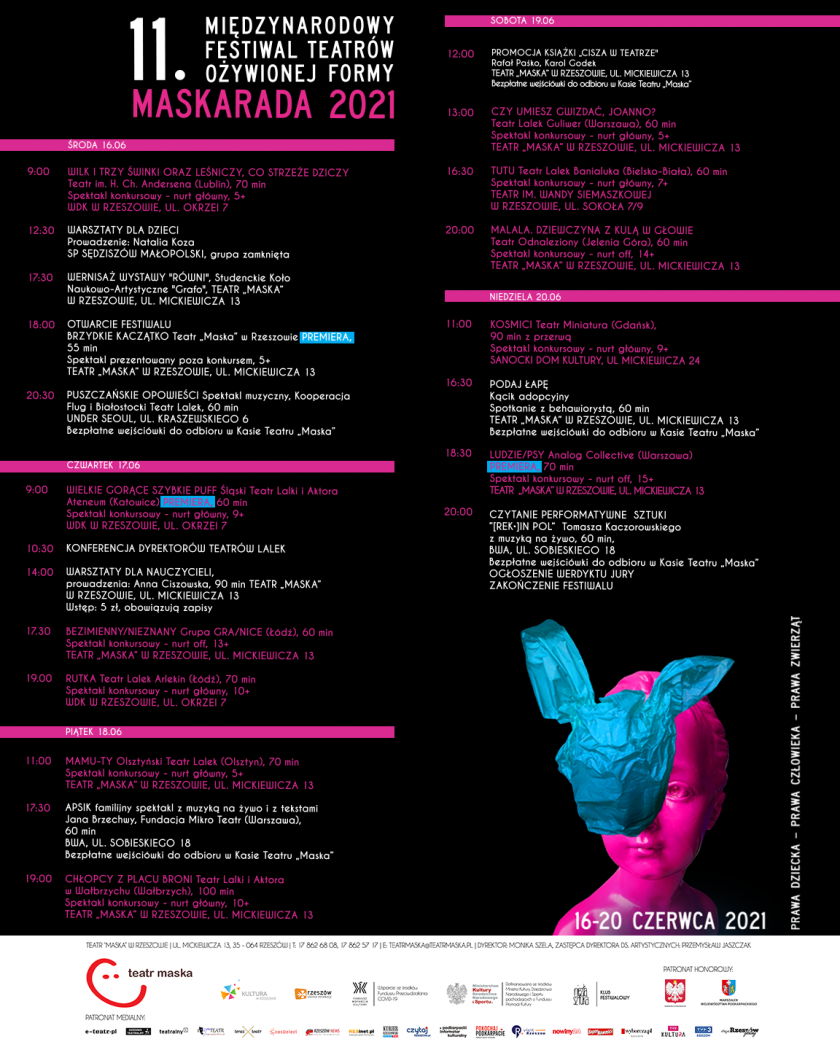 11. Międzynarodowy Festiwal Teatrów Ożywionej Formy Maskarada