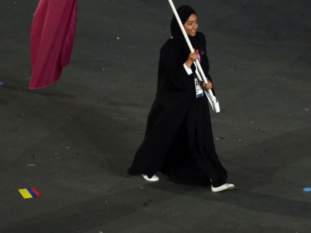 Bahia Al Hamad jest pierwszą katarska sportsmenką na igrzyskach (fot. Getty Images)
