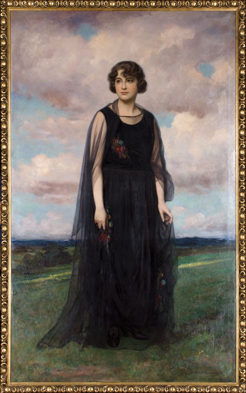 Alfred Schwarz 'Portret Izy Marii Poznańskiej', 1919, olej, płótno, własność Muzeum Polskiego w Rapperswilu