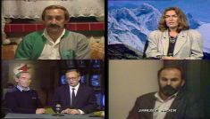 Krzysztof Wielicki, Wanda Rutkiewicz, Andrzej Paczkowski i Janusz Majer (fot. archiwum TVP)