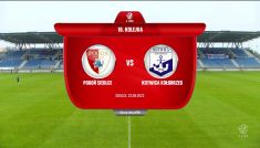 Pogoń Siedlce – Kotwica Kołobrzeg. Piłka nożna, 2. liga, 10. kolejka (fot. TVP SPORT)