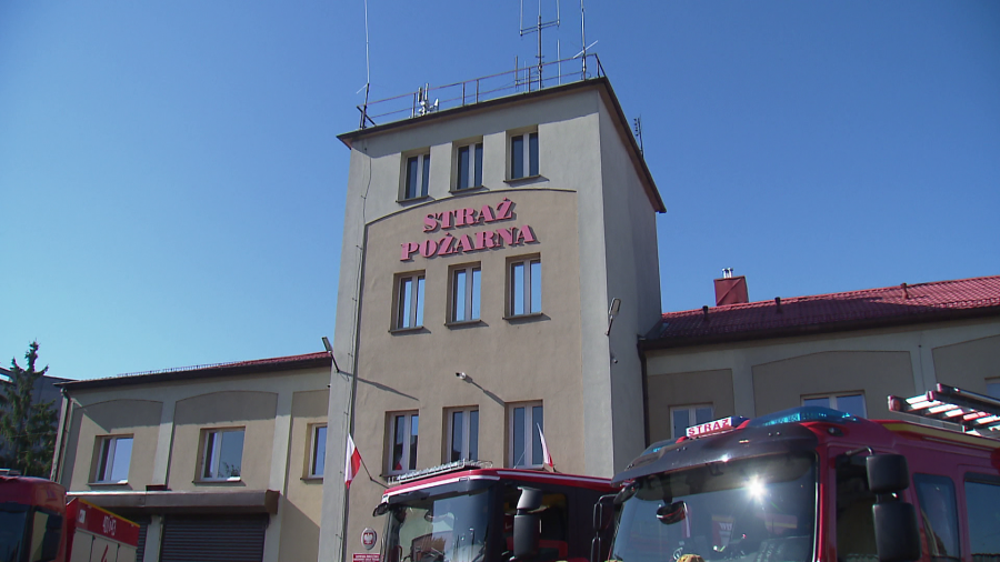 Budowa nowej siedziby będzińskich strażaków ma pochłonąć 47 milionów złotych. Fot. TVP3 Katowice