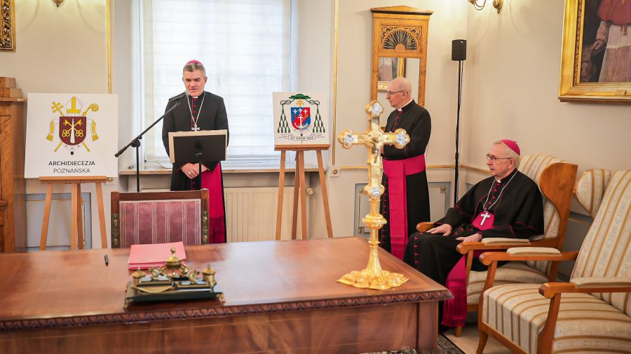 Ingres biskupa do poznańskiej katedry, Zbigniew Zieliński (fot. Katedra Poznańska/Facebook/Karol Jeliński)