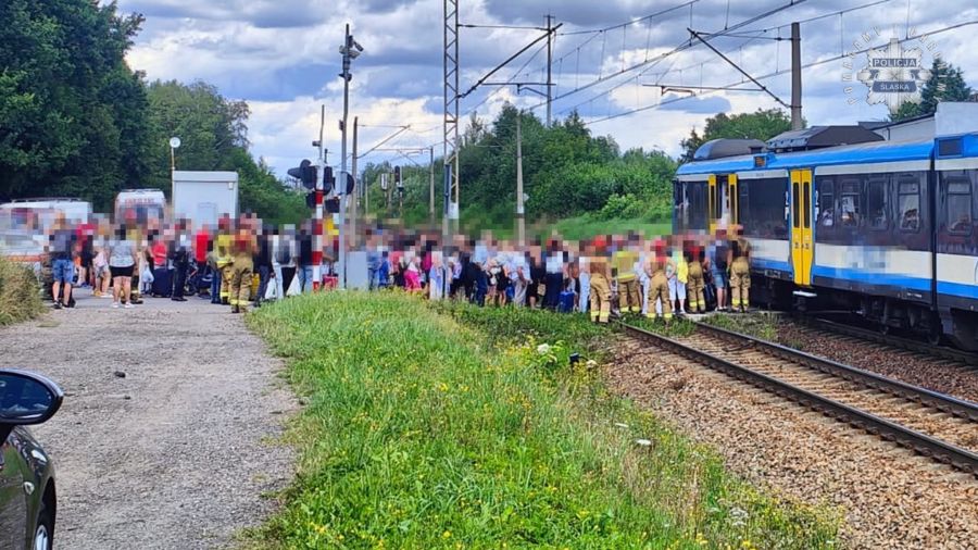 Ponad 100 pasażerów zostało ewakuowanych Fot. Policja Śląska