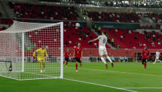 Drugi gol Roberta Lewandowskiego (Fot. TVP)