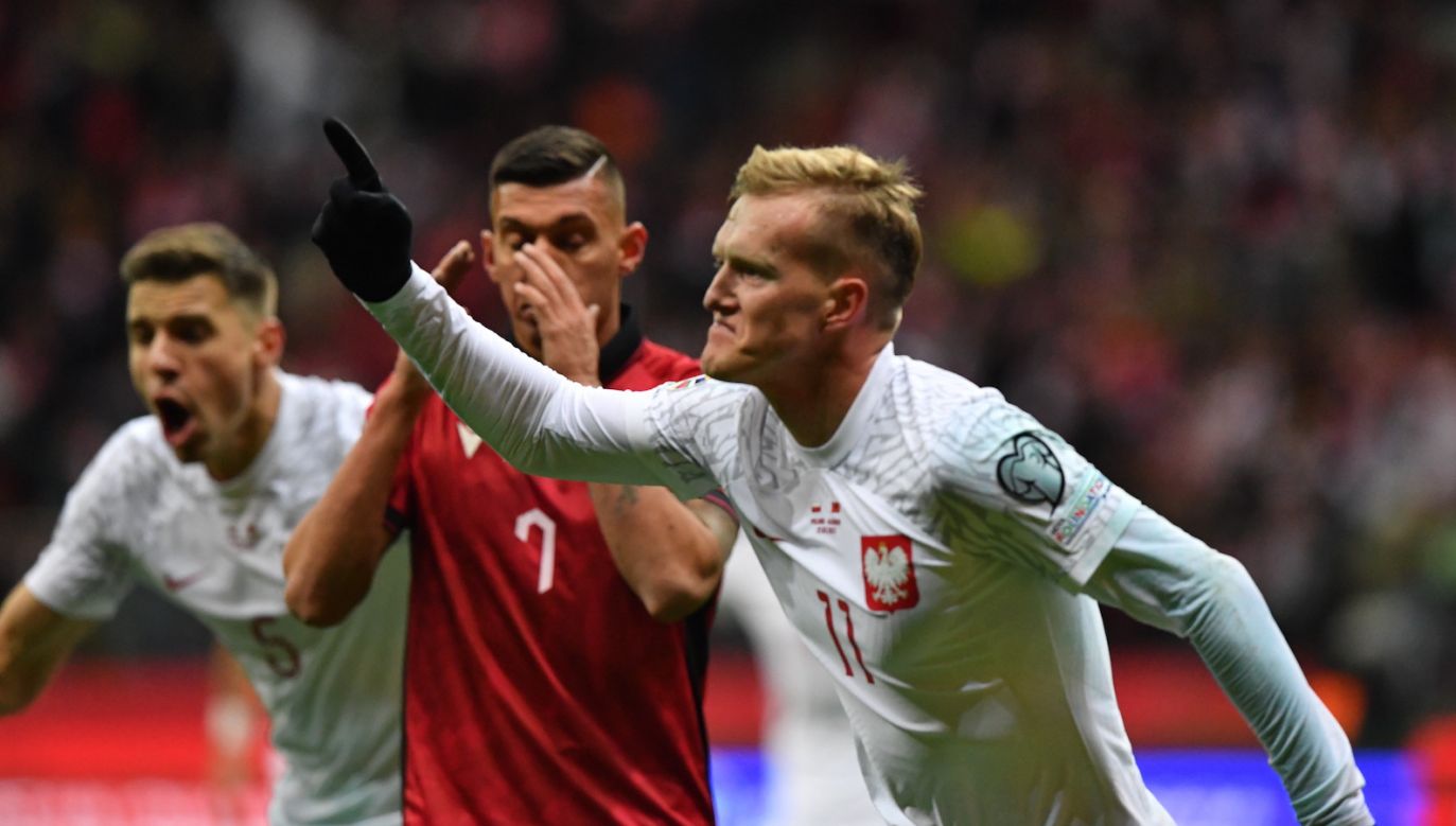 Karol Świderski popisał się skuteczną dobitką (fot. PAP/Piotr Nowak)