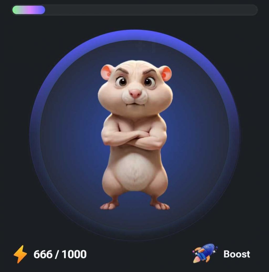 Відэагульня «Hamster Kombat». (Скрыншот: Белсат)