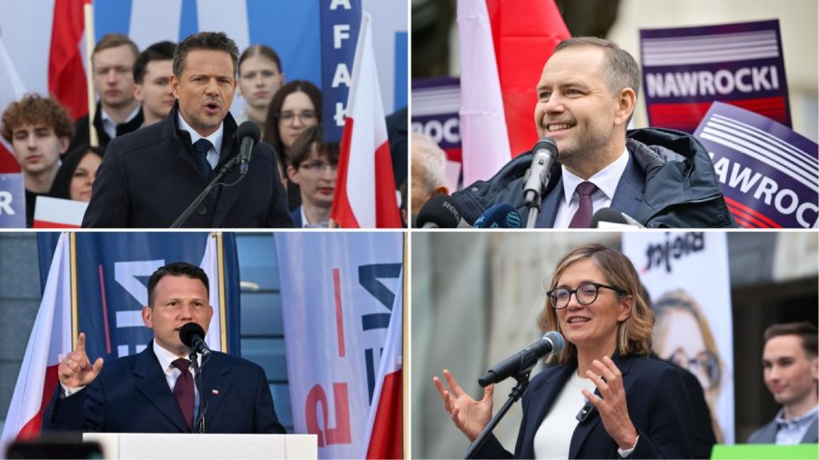 Wiece kandydatów w ostatnią sobotę agitacji przed wyborami prezydenckimi (fot. PAP)