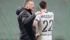 Czesław Michniewicz i Paweł Wszołek (fot. Mateusz Kostrzewa/Legia.com)