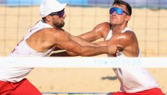 Igrzyska olimpijskie TOKIO 2020: siatkówka plażowa, Bryl/Fijałek – Abicha/Elgrauoi (fot. Getty)