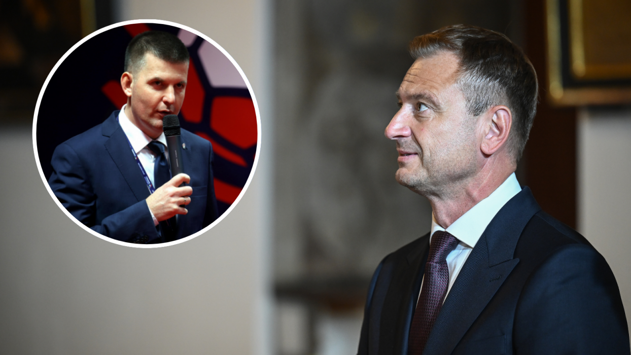 Grzegorz Gutkowski (fot. PAP / Łukasz Gągulski) oraz minister Sławomir Nitras