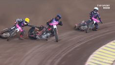 Groźny wypadek Macieja Janowskiego w 4. finale Tauron SEC (fot. TVP SPORT)
