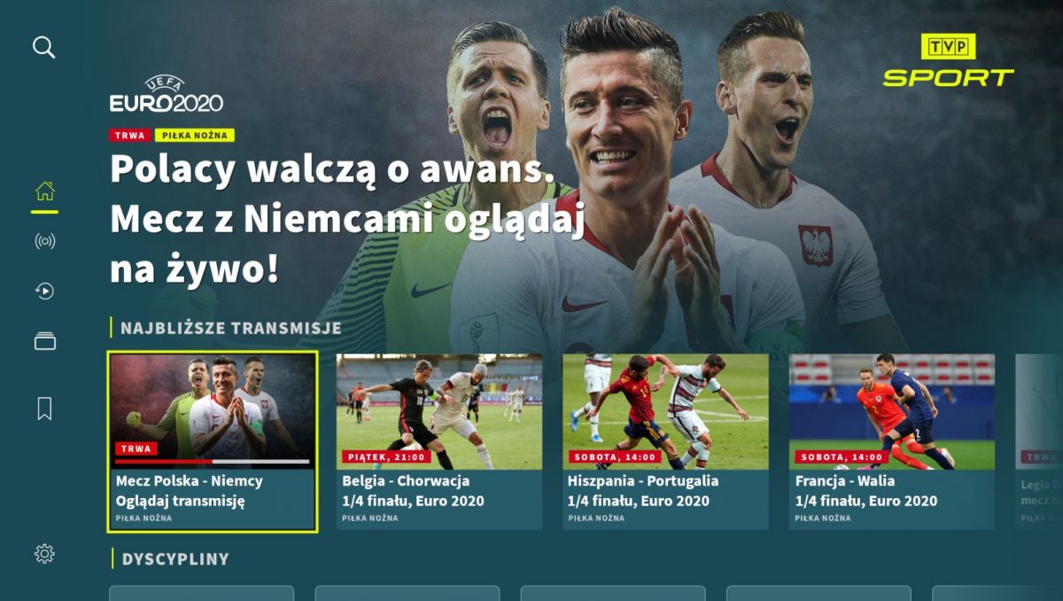 TVP Sport w aplikacji na telewizory Smart TV