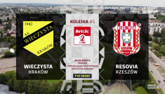 Wieczysta Kraków – Resovia. Betclic 2 Liga, 1. kolejka (fot. TVP SPORT)