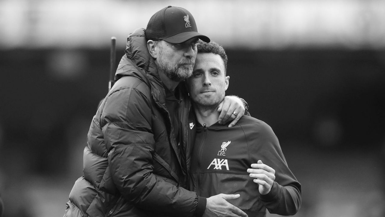 Juergen Klopp pożegnał Diogo Jotę (fot. Getty)