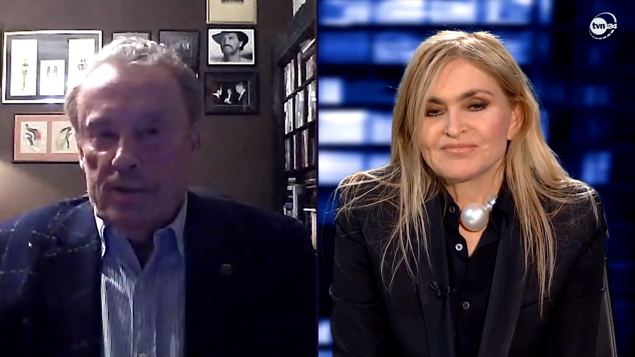 Wywiad, mimo zapewnień, został wyemitowany tylko w Internecie (fot. TVN24) Wywiad, mimo zapewnień, został wyemitowany tylko w Internecie (fot. TVN24)