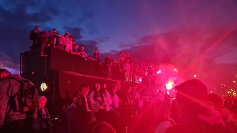 Lech Poznań, Piast Gliwice, mecz, mistrzostwo Polski, mistrzowska feta (fot. TVP3/archiwum)