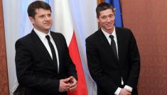 Cezary Kucharski i Robert Lewandowski (Fot. PAP/Radek Pietruszka)