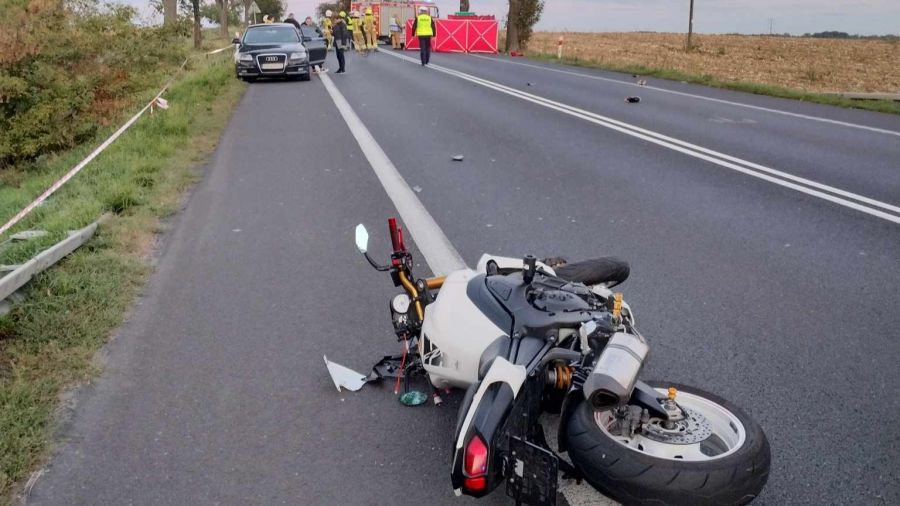 Śmiertelny wypadek, dk92, Rumianek, motocykl (fot. zdjęcie ilustracyjne/OSP Bytyń/archiwum)