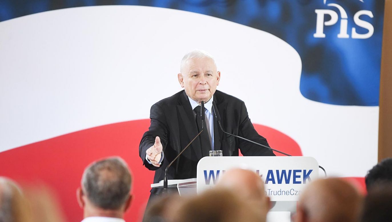 Jarosław Kaczyński w sobotę odwiedził Włocławek (fot.  PAP/Tytus Żmijewski)