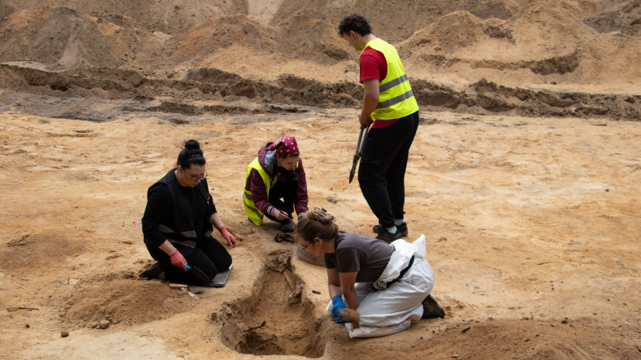 W Łodzi trwają prace archeologiczne. Odnaleziono szczątki/Fot. IPN Oddział w Łodzi