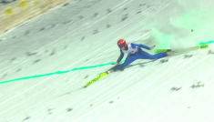 Upadek Amerykanina w Wiśle! Jason Colby wywrócił się po lądowaniu! (fot. TVP SPORT)