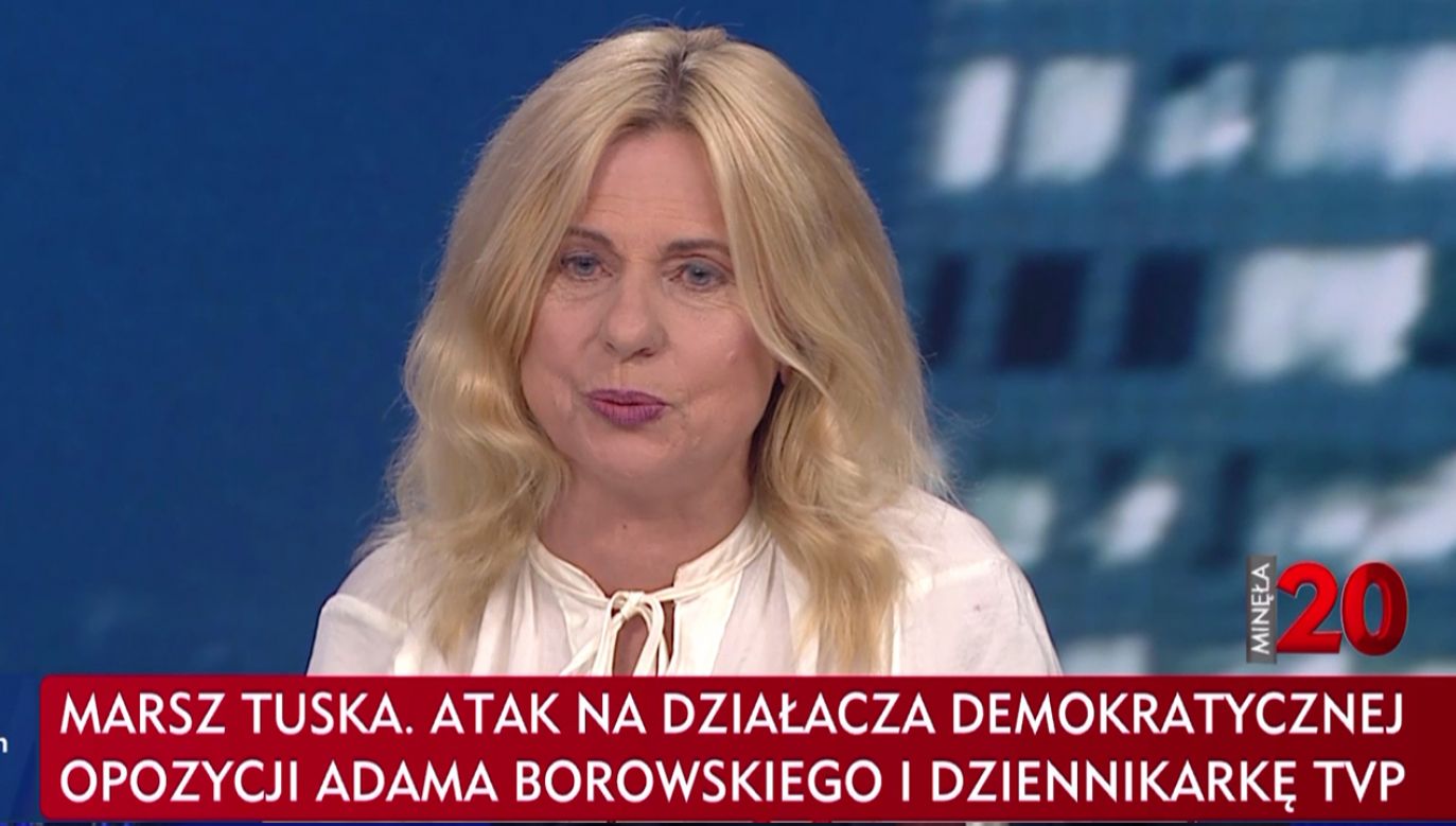Posłanka lewicy atak nazwała „dysputą dwóch panów” (fot. TVP Info)