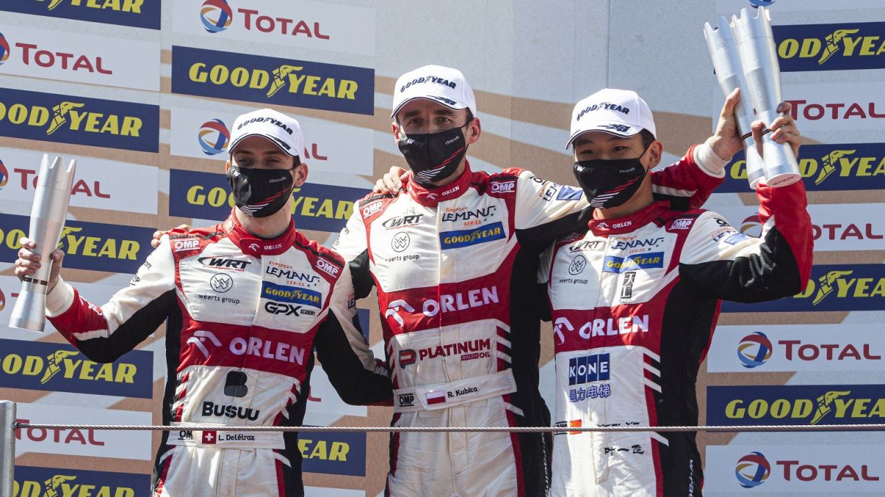 Louis Deletraz, Robert Kubica i Yifei Ye  (fot. Getty)