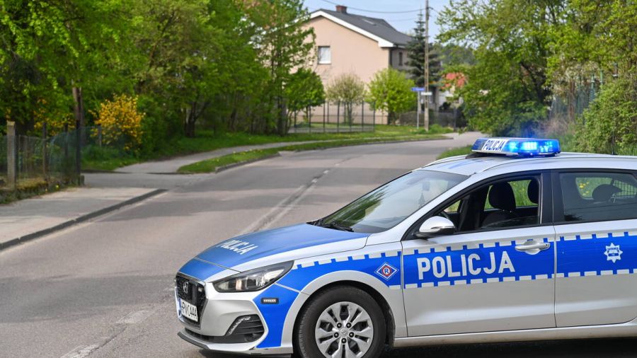 Sadlno - Wierzbinek - powiat koniński - wypadek przy pracy - śmierć 47-latka, piła mechaniczna, kojec dla psa (fot. PAP/Andrzej Jackowski)