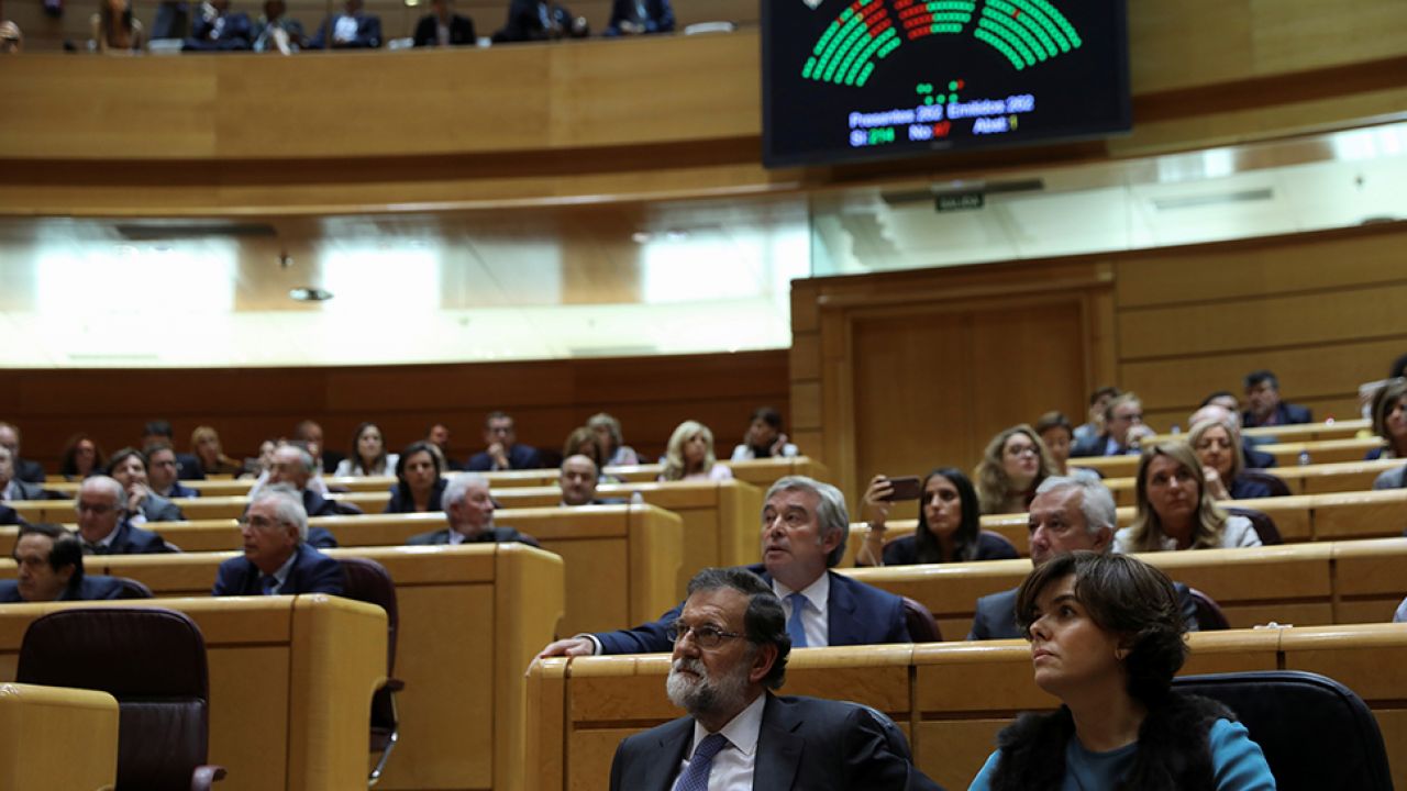 Ines Arrimadas podczas sesji plenarnej w parlamencie w Parlamencie Katalońskim w Barcelonie (fot. REUTERS/Susana Vera)