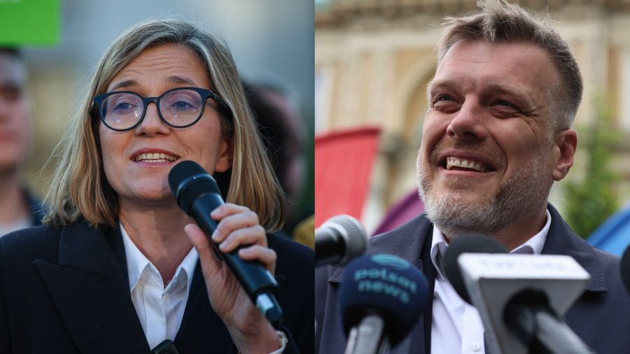 Magdalena Biejat (L) and Adrian Zandberg (R) have dragged progressive politics back into Poland’s national conversation. Photo: PAP/Łukasz Gągulski, Kasia Zaremba