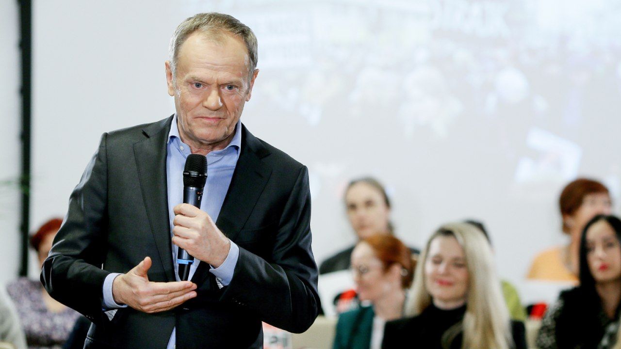 Lider PO Donald Tusk (fot. PAP/Zbigniew Meissner)