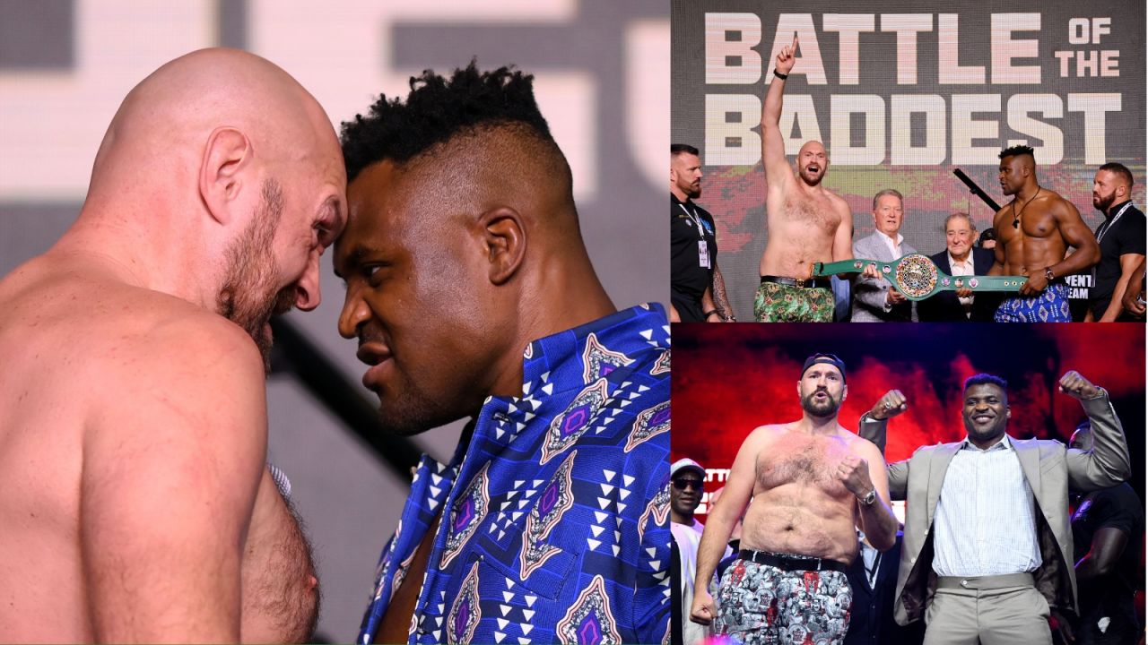 Tyson Fury (z lewej) i Francis Ngannou (fot. Getty)