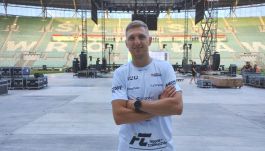 Fiodor Czerkaszyn na stadionie Tarczyński Arena we Wrocławiu, gdzie w sobotę stoczy pojedynek z 