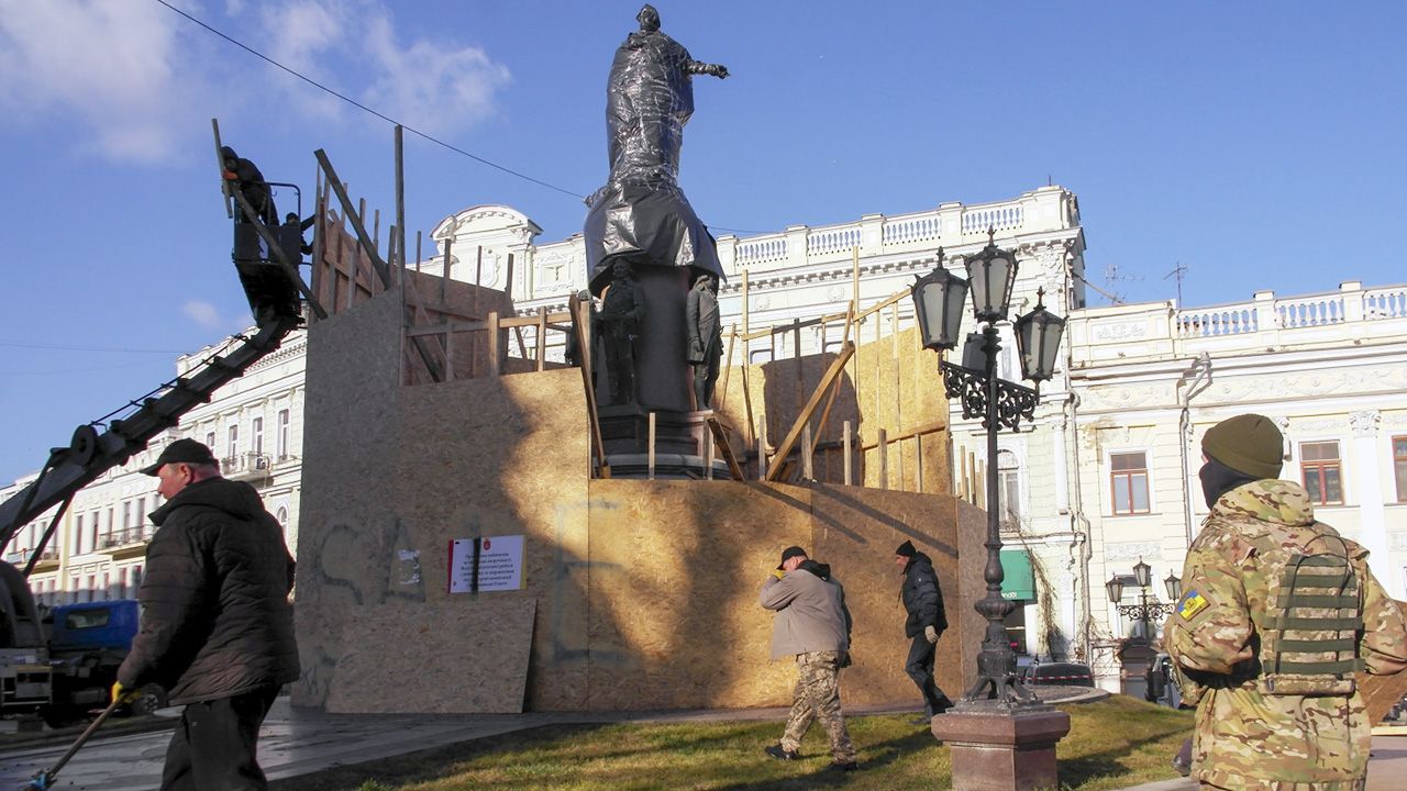 Pomnik Katarzyny II ma zniknąć z Odessy (fot. PAP/EPA/STR)