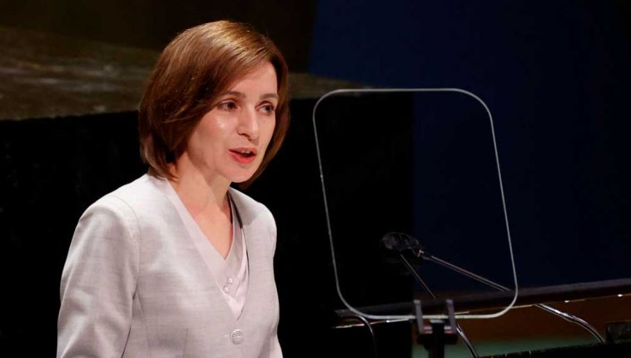 Prezydent Mołdawii Maia Sandu (fot. John Angelillo-Pool/Getty Images)