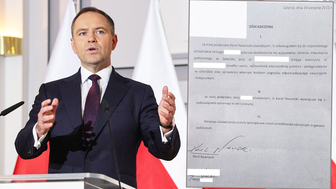 Karol Nawrocki pisemnie zapewnił, że będzie łożył i opiekował się Jerzym Ż., a po jego śmierci zajmie się pogrzebem. Dokument ujawnił portal Interia, jest datowany na 10 sierpnia 2021 roku.