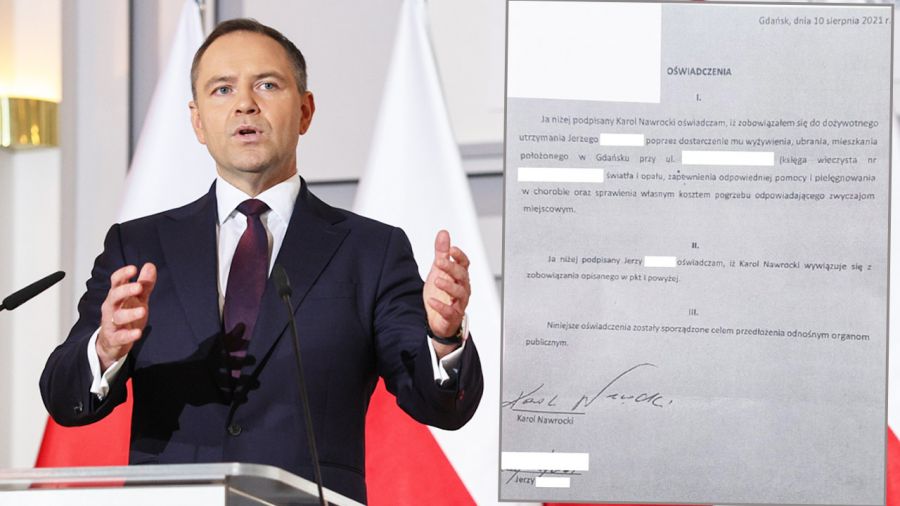 Karol Nawrocki i oświadczenie o dożywotniej opiece nad Jerzym Ż.(fot. PAP/Sz.Pulcyn, Interia)
