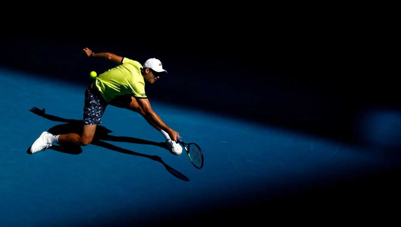 Hubert Hurkacz w świetnym stylu otwiera Australian Open (fot. Darrian Traynor/Getty Images)