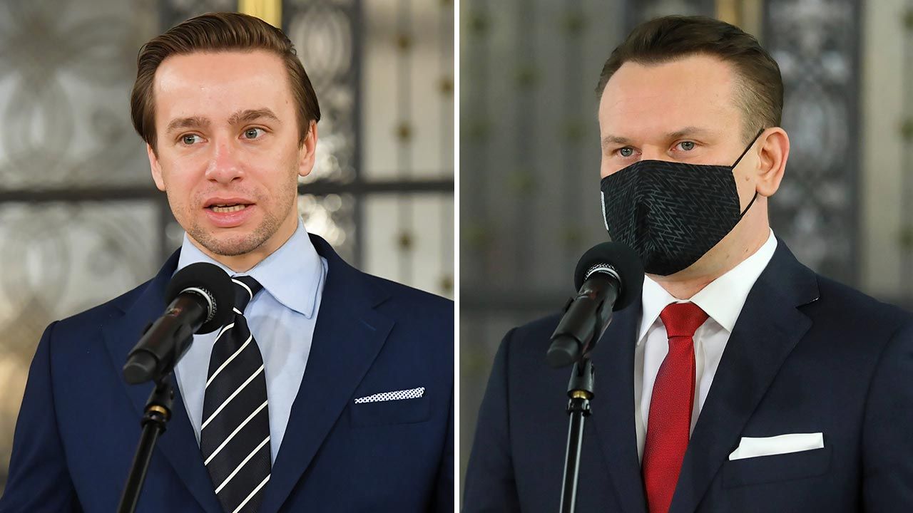 Traczyński mocno o Bosaku i Konfederacji (fot. PAP/Piotr Nowak, Rafał Guz) Traczyński mocno o Bosaku i Konfederacji (fot. PAP/Piotr Nowak, Rafał Guz)