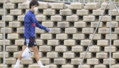 Joao Felix opuszczający trening Atletico Madryt (fot. Getty)