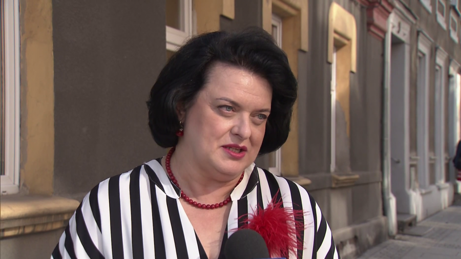 Barbara Dziuk, radna powiatu tarnogórskiego. Fot. TVP3 Katowice