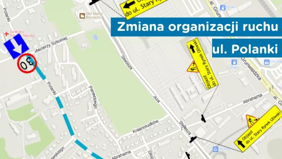 remont na ulicy Polanki w Gdańsku (źródło: GZDiZ)