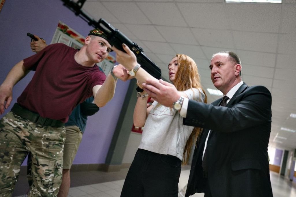 Навучэнцы «вайскова-патрыятычных клубаў» (Фота: Внутренние войска МВД / Telegram)