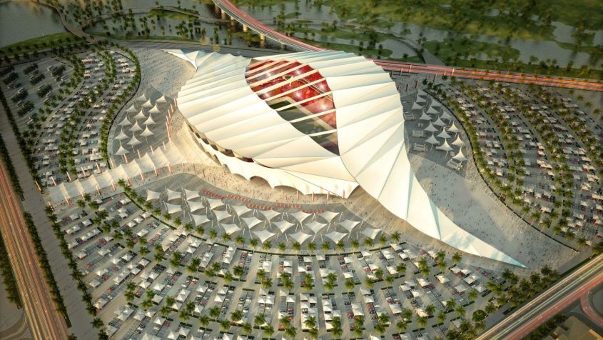 Al Bayt Stadium w Al-Chaur (fot. PAP/EPA)