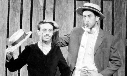 „Misterium”, buffo satyra rewolucyjna Włodzimierza Majakowskiego w reżyserii Piotra Friedricha. Rok 1959. Fot. Zygmunt Januszewski/TVP