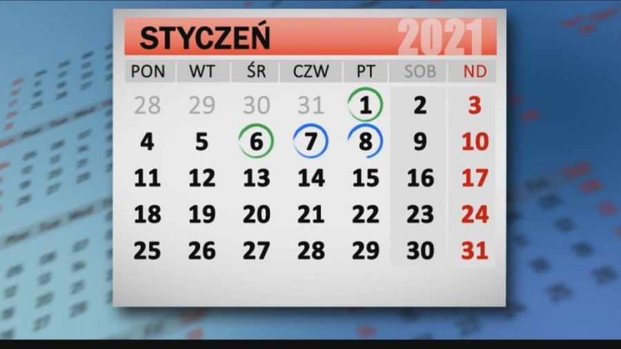 Kalendarz 2021 Kiedy Najlepiej Brac Urlop