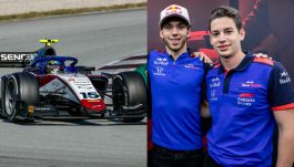 Cem Bolukbasi (na zdjęciu z prawej, obok Pierre'a Gaslyego, kierowcy F1) pojedzie sezon w Formule 2 (fot. Getty)